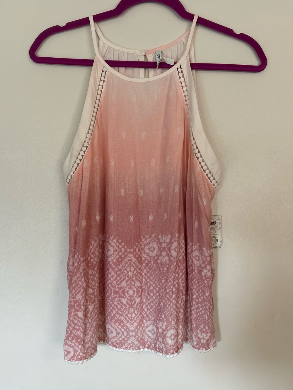 NWT Mudd Ombre Crochet Tank Top